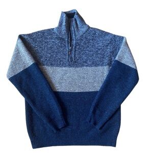 PRONTI Men's Blue Half-Zip Sweater Size 3XL